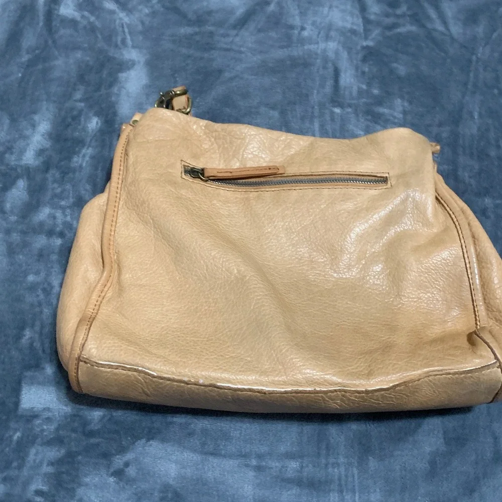 American Leather Co. Lenox Satchel Tan Leather Shoulder Bag Purse Triple Entry - Picture 3 of 16